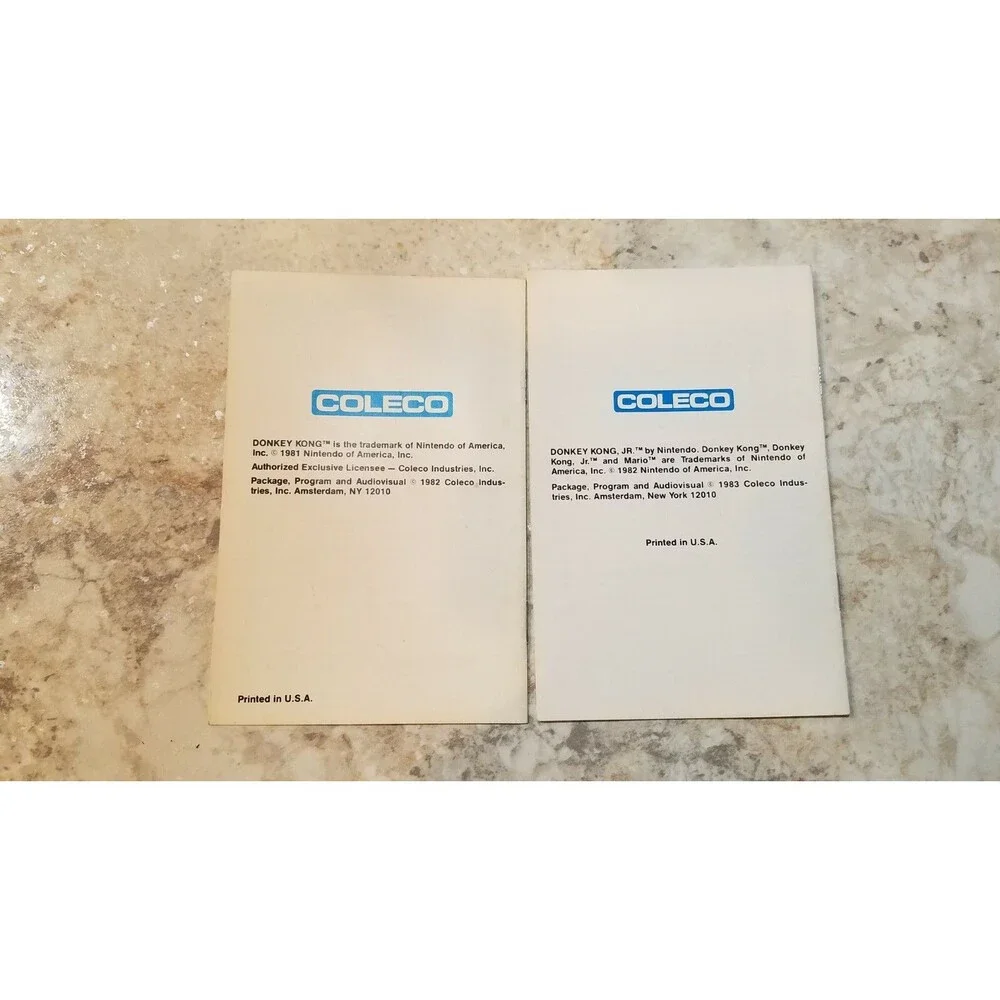 ColecoVision Donkey Kong & Donkey Kong Junior Manual Lot Only
